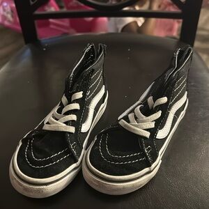 Black and white vans